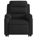 vidaXL Fauteuil inclinable noir tissu