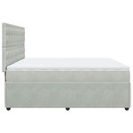 vidaXL Sommier à lattes de lit et matelas Gris clair 200x200cm Velours
