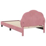 vidaXL Cadre de lit pour enfants avec tête de lit Rose 90 x 190 cm
