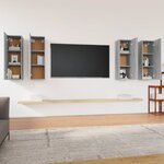 vidaXL Meubles TV 4 Pièces Sonoma gris 30 5x30x90 cm Bois d'ingénierie