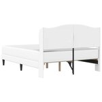 vidaXL Cadre de lit avec tête de lit Blanc 120 x 200 cm Simili cuir