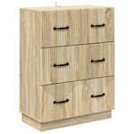 vidaXL Armoire à tiroirs Chêne Sonoma 66 x 34 5 x 87 cm