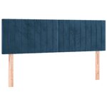 vidaXL Sommier à lattes de lit avec matelas LED Bleu foncé 140x200 cm