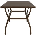 vidaXL Table de jardin Marron 140x80x72 cm Acier