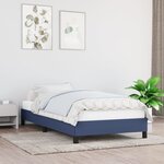 vidaXL Cadre de lit Bleu 90x190 cm Tissu