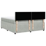 vidaXL Sommier à lattes de lit et matelas Gris clair 200x200cm Velours