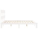 vidaXL Cadre de lit sans matelas blanc 160x200 cm bois de pin massif