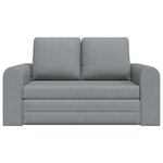 vidaXL Canapé-lit pliant Gris clair 148 x 71 x 83 cm tissu
