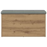 vidaXL Banc de rangement Chêne artisanal 82x42x45 cm Bois d'ingénierie