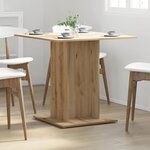 vidaXL Table à manger chêne artisanal 80x80x75 cm bois d'ingénierie