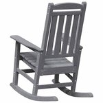 vidaXL Chaise à bascule de jardin Gris clair HDPE