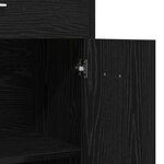 Meuble de salle de bain vidaXL Noir Chêne 60x33x80 cm en bois d'ingénierie