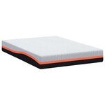 vidaXL Matelas Blanc et Gris 140 x 190 cm Mousse à Mémoire