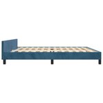 vidaXL Cadre de lit sans matelas bleu foncé 200x200 cm velours