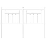 vidaXL Tête de lit métal blanc 135 cm