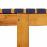 vidaXL Chaises longues et table bleu foncé bois d'acacia solide tissu