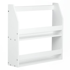 Etagère murale suspendue en bois Blanc 64x60x16cm