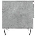 vidaXL Table basse gris béton 50x46x50 cm bois d'ingénierie