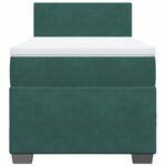 vidaXL Sommier à lattes de lit avec matelas Vert foncé 100x200 cm