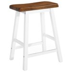 vidaXL Table de bar et tabouret 3 Pièces Bois massif