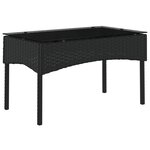 vidaXL Ensemble de canapé de jardin 2 Pièces Noir et Crème polyrotin