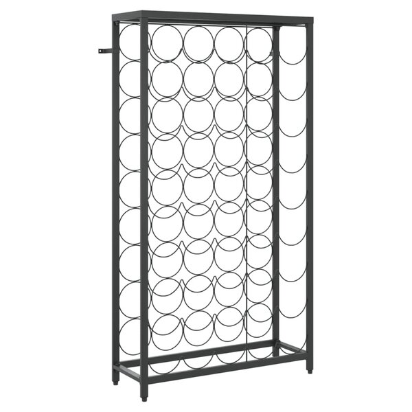 vidaXL Casier à bouteilles de 45 bouteilles noir 54x18x100cm fer forgé