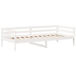 vidaXL Lit de jour avec toit sans matelas blanc 90x200 cm bois massif