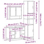 vidaXL Ensemble de meubles de salle de bain 3 Pièces chêne sonoma
