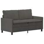 vidaXL Ensemble de Canapés 2 pc Gris foncé Tissu