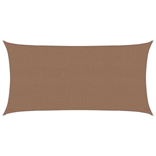 vidaXL Voile d'ombre 2 5 x 6 m HDPE Rectangulaire Taupe