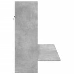 vidaXL Bureau mural gris béton 105x48x75 cm bois d'ingénierie