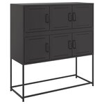 vidaXL Buffet noir 100 5x39x107 cm acier laminé à froid