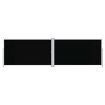 vidaXL Auvent latéral rétractable Noir 180x600 cm