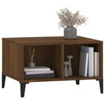 vidaXL Table basse Chêne marron 60x50x36 5 cm Bois d'ingénierie