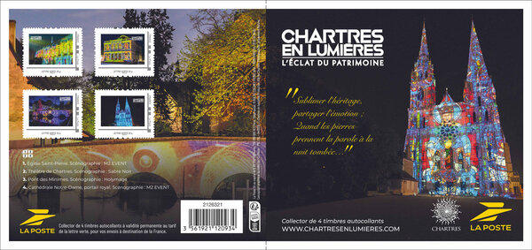 Collector 4 timbres - Chartres en Lumières - 2026 - Lettre Verte