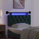 vidaXL Tête de lit suspendue Vert foncé Velours