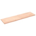 vidaXL Dessus de table bois massif non traité bordure assortie