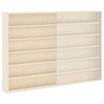 vidaXL Vitrine Murale avec étagère Beige 80 x 8 5 x 54 cm Contreplaqué