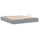 vidaXL Lit de Rangement avec tête de lit Gris clair 180 x 200 cm tissu
