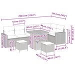 vidaXL Ensemble de canapé de jardin 9 Pièces Noir polyrotin