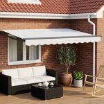 vidaXL Auvent rétractable électrique Blanc et anthracite 3 x 2 5 m