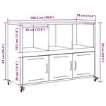 vidaXL Buffet vert olive 100 5x39x72 cm acier