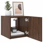 vidaXL Meubles TV muraux lumières LED 2 Pièces chêne marron 30 5x35x30 cm