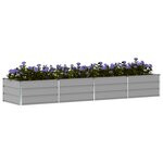 vidaXL Jardinière Gris clair 320 x 80 x 45 cm Acier