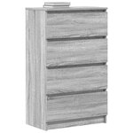 vidaXL Buffet Sonoma gris 60x35x98 5 cm Bois d'ingénierie