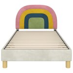 vidaXL Cadre de lit pour enfants avec tête de lit Crème 80 x 200 cm