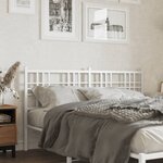 vidaXL Tête de lit métal blanc 160 cm