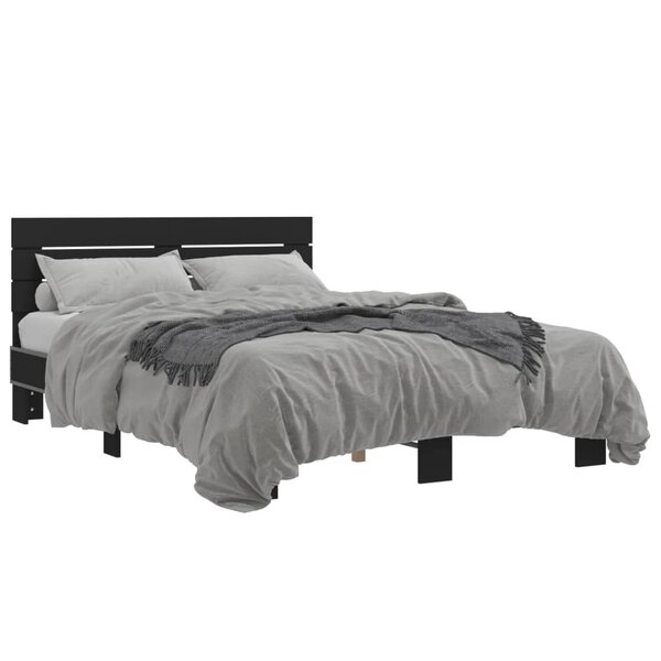 vidaXL Cadre de lit sans matelas noir 120x200 cm