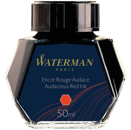 Waterman encre pour stylo plume  couleur rouge audace  flacon 50 ml