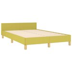 Vidaxl cadre de lit avec tête de lit vert 120x200 cm tissu